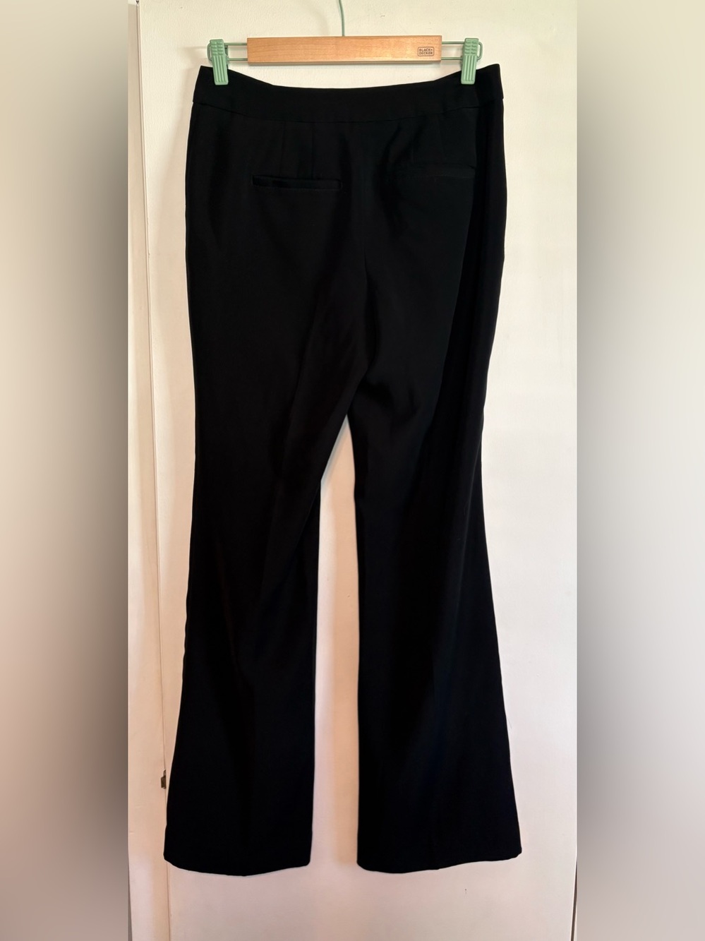 White House Black Market Black Flare Leg Dress Pants size 4